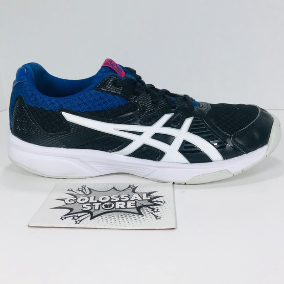 ❌SOLD❌ Asics Gel Upcourt 3 Volleyball Shoes Black Blue White - Picture 2 of 9